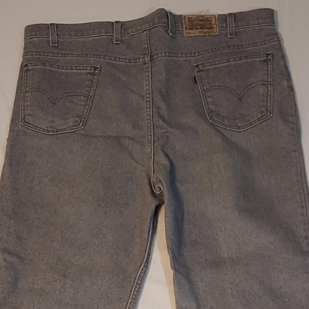 VINTAGE LEVI'S 540 SIGNATURE Flex Denim Relaxed Fit Gray Jeans 44x30 made in USA